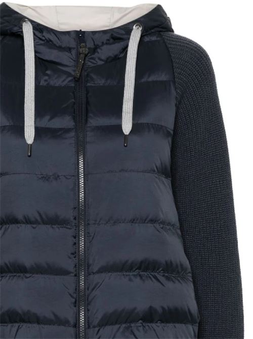 Navy blue feather down woman jacket Brunello Cucinelli | MH5042699C8901